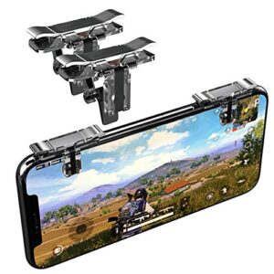 mobile game triggers, norhu mobile game controllers for pubg mobile,fortnite mobile phone gaming triggers sensitive shoot and aim buttons shooter handgrip compatible with android & iphone- 1pair(l1r1)