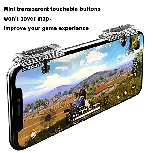 Mobile Game Triggers, Norhu Mobile Game Controllers for PUBG Mobile,Fortnite Mobile Phone Gaming Triggers Sensitive Shoot and Aim Buttons Shooter Handgrip Compatible with Android & iPhone- 1Pair(L1R1)