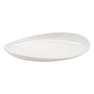 G.E.T. OP-1690-AW Heavy-Duty Shatterproof Plastic Oval Melamine Serving Platter, 16" x 9", American White