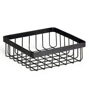 g.e.t. wb-662-mg square metal storage wire basket for pantry, produce and more, 6" x 6" x 2"