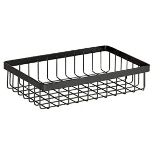 g.e.t. wb-962-mg rectangular metal storage wire basket for pantry, produce and more, 9" x 6" x 2", gray