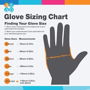 ASAP Orange Nitrile Powder Free Examination Gloves, Disposable, 4.5 mil, Orange (Box of 100) (Medium)