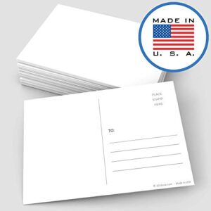 321Done Blank Postcards for Mailing (Set of 50) 4" x 6" Plain White Blank Post Card Addressing, Create Your Own for Kids, Thick Heavy Duty Index Cards - Made in USA