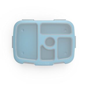 Bentgo Kids Brights Tray (Turquoise) with Transparent Cover - Reusable, BPA-Free, 5-Compartment Meal Prep Container with Built-In Portion Control for Healthy At-Home Meals and On-the-Go Lunches