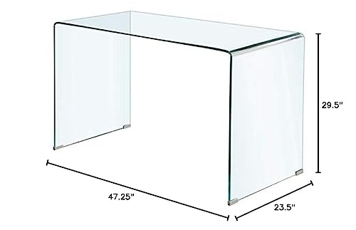 Coaster Furniture Writing Desk Clear and Chrome 801581