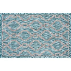 Universal Rugs Small 2x3 Indoor Outdoor Rugs for Patios Deck Porch Entryway - Transitional, Geometric Outside Area Rug Carpet for Entry Way