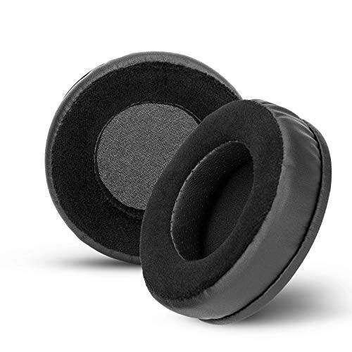 BRAINWAVZ Round Memory Foam Earpads - Suitable Many Large Headphones - SteelSeries, HD668B, ATH, AKG K553, HifiMan, ATH, Philips, Fostex, Sony Ear Pad & More (Hybrid)