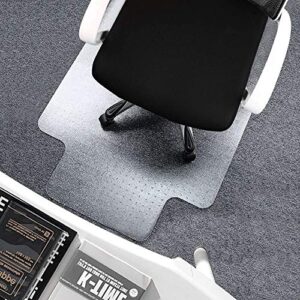 office desk chair mat for carpet floor low pile pvc protection anti-slip floor mat carpeted chair mat 48" x 36"