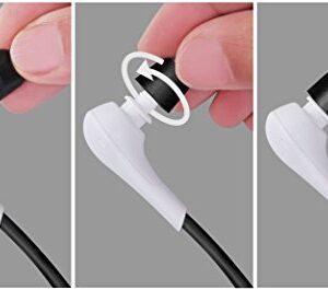 SIMOLIO Wireless TV Headset Replacement Ear Tips, Noise Isolation Memory Foam Earbuds for Under-Chin Headsets, Soft Replacement Earbuds for SIMOLIO Wireless TV Headphones (Black, 5 Pairs, Small Size)