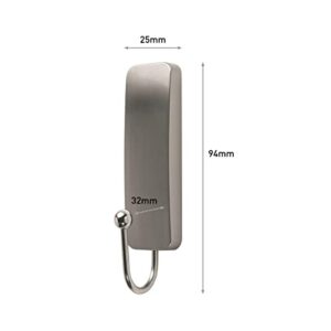 Command Brushed Nickel Decorative Hook with 2 Strips, Medium, ys/m, Metal