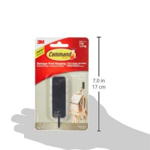 Command 17034MB-EF Medium Matte Black Hook-17034MB, One Size