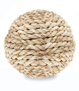 sungrow cat sisal rope scratcher ball & ferret, rabbit anti chew shoe, stop chewing & scratching furniture, teething for guinea pigs, chinchillas, pocket pets, 1 pack