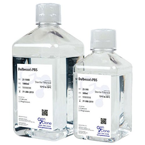 PBS, 10X, Without Ca, Mg, Phenol Red, 0.1um Sterile Filtered, 6 x 500 mL/Unit