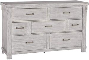 signature design by ashley brashland farmhouse 7 drawer dresser with dovetail construction, textured white