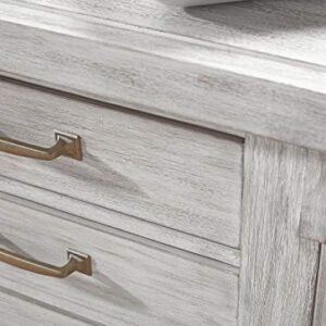 Signature Design by Ashley Brashland Farmhouse 7 Drawer Dresser with Dovetail Construction, Textured White