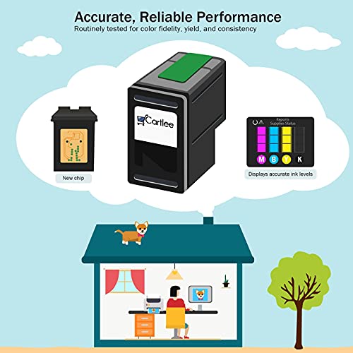 Cartlee 1 Black Remanufactured PG-245xl High Yield Ink Cartridges Replacement for iP2820 MG2420 MG2920 MG2922 MG2520 MG2924 MX492 - Shows Ink Level