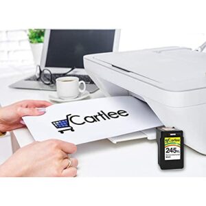 Cartlee 1 Black Remanufactured PG-245xl High Yield Ink Cartridges Replacement for iP2820 MG2420 MG2920 MG2922 MG2520 MG2924 MX492 - Shows Ink Level