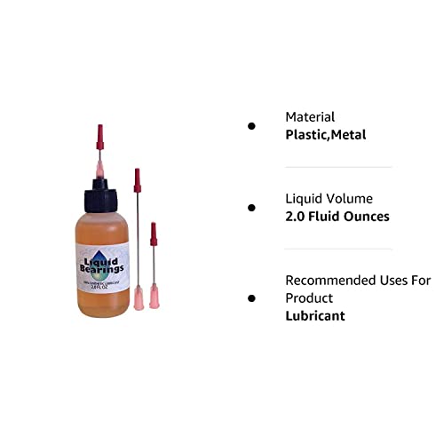 Liquid Bearings 100%-Synthetic Oil for All Fans, and Other Items Around The House, Never evaporates or Becomes Gummy, gets sluggish Fans Turning Easily (and Quietly!) Again! (2 oz. w/XL)