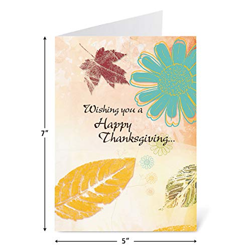 Current Faith Thanksgiving Greeting Cards Set - Themed Religious Holiday Card Variety Value Pack, Set of 12 Large 5 x 7-Inch Cards, Assortment of 12 Unique Designs, Envelopes Included