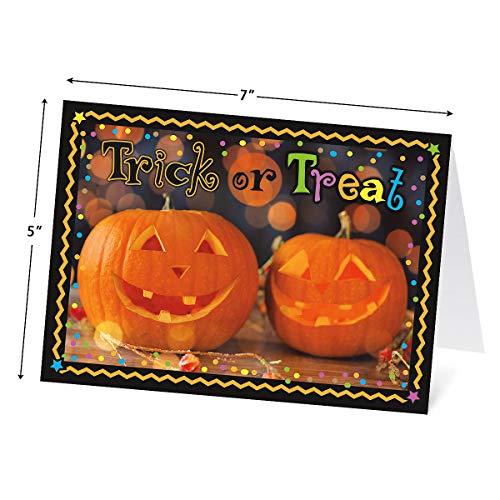 Current Halloween Greeting Cards Set - Set of 12 Large 5 x 7-Inch Cards, Themed Holiday Card Variety Value Pack, Assortment of 12 Unique Designs, Envelopes Included