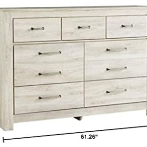 Signature Design by Ashley Bellaby Farmhouse 7 Drawer Dresser, Whitewash