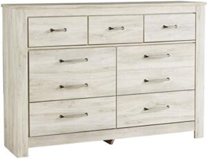 signature design by ashley bellaby farmhouse 7 drawer dresser, whitewash