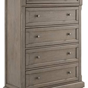 Signature Design by Ashley Lettner Traditional 5 Drawer Chest with Dovetail Construction, Light Gray