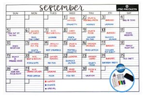 dry erase wall calendar 24x36 inch monthly planner undated laminated, includes accessories
