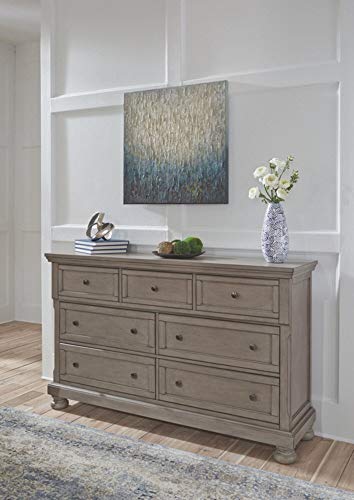 Signature Design by Ashley Lettner Modern Traditional 7 Drawer Dresser, Light Gray