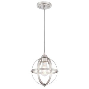 westinghouse lighting 6362000 stella mira one-light indoor mini pendant, brushed nickel finish