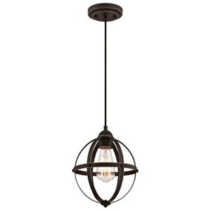 westinghouse lighting 6361900 stella mira one-light indoor mini pendant, oil rubbed bronze finish with highlights