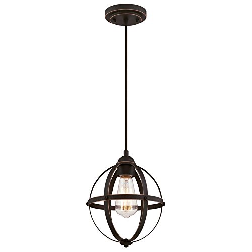 Westinghouse Lighting 6361900 Stella Mira One-Light Indoor Mini Pendant, Oil Rubbed Bronze Finish with Highlights