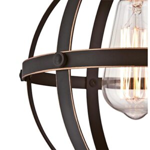 Westinghouse Lighting 6361900 Stella Mira One-Light Indoor Mini Pendant, Oil Rubbed Bronze Finish with Highlights