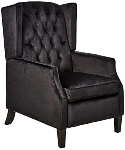 christopher knight home diana wingback recliner, black + dark brown