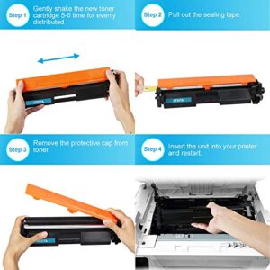 Color4work Compatible Replacement for HP 17A CF217A Toner Cartridge 2 Pack and HP 19A CF219A Drum Unit 1 Pack for HP Laserjet Pro M102 M102w, MFP M130 M130fn M130fw M130fn Printer