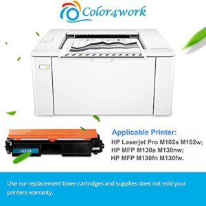 Color4work Compatible Replacement for HP 17A CF217A Toner Cartridge 2 Pack and HP 19A CF219A Drum Unit 1 Pack for HP Laserjet Pro M102 M102w, MFP M130 M130fn M130fw M130fn Printer