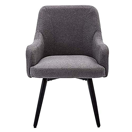 Yongchuang Swivel Dining Chairs Set of 2 Upholstered Living Room Chairs Office Desk Arm Chair Modern Accent Chair Gray