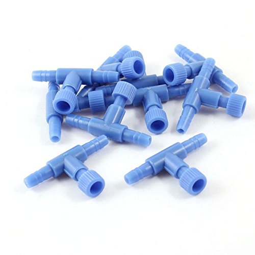 AKOAK 10 Pack Blue Plastic Fish Tank Air Pump Control Valves Aquarium Hose Connector 2 Way Adjustment Control Valves Aquatic Accessories Supplies