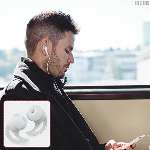 White Earbud Replacement Tips - 3 Pairs Ear Hooks for Airpods Noise Isolation Tips Small Airpod Pro Ear Tips for S, M, L - Silicone Earbud Cover Tips for Bose Soundsport Earbuds Earphones Cover