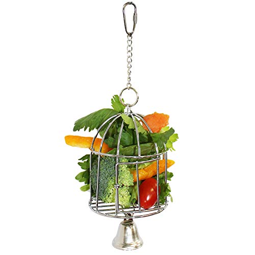 Fruit and Veggie Basket - Durable Treat Foraging Cage Accessory Toy - Squirrels, Chinchillas, Prairie Dogs, Degus, Sugar Gliders, Skunks, Opossums, Marmosets, Rabbits, Guinea Pigs & Other Small Pets