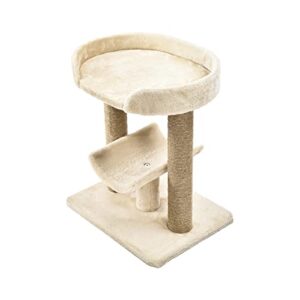 Amazon Basics Top Platform Cat Tree With Scratching Post - 18 x 14 x 22 Inches, Beige
