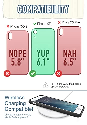 Smartish iPhone XR Wallet Case - Wallet Slayer Vol. 1 [Slim + Protective] Credit Card Holder for Apple iPhone 10R (Silk) - Black Tie Affair