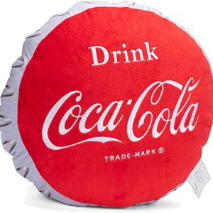 Drink Coca-Cola Bottle Cap 16 Inch Plush Polyester Embroidered Pillow