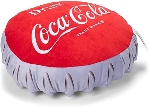 Drink Coca-Cola Bottle Cap 16 Inch Plush Polyester Embroidered Pillow