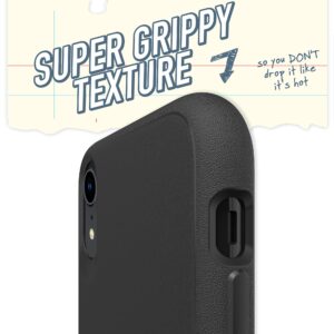 Smartish iPhone XR Slim Case - GripmunK [Lightweight + Protective] Thin Cover for Apple iPhone 10R (Silk) - Black Tie Affair