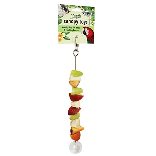 Stainless Steel Fruit Skewer - Durable Treat Foraging Cage Accessory Toy - Sugar Gliders, Rats, Chinchillas, Ferrets, Parrots, Hamsters, Squirrels, Hedgehogs, Guinea Pigs, Rabbits & Other Small Pets