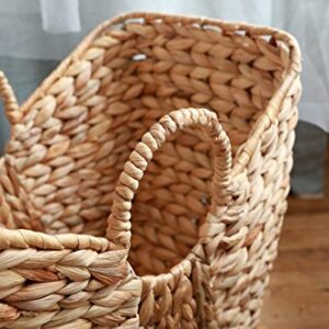 Vintiquewise Large Wicker Laundry Basket with Round Handles