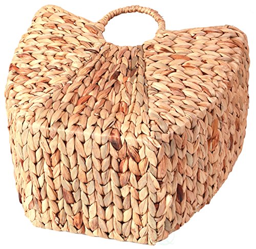 Vintiquewise Large Wicker Laundry Basket with Round Handles