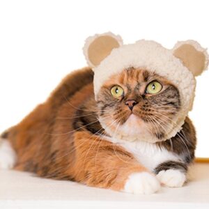 Kitan Club Cat Cap - Pet Hat Blind Box Includes 1 of 6 Cute Styles - Soft, Comfortable - Authentic Japanese Kawaii Design - Animal-Safe Materials, Premium Quality (Bear)