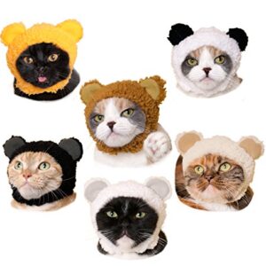 Kitan Club Cat Cap - Pet Hat Blind Box Includes 1 of 6 Cute Styles - Soft, Comfortable - Authentic Japanese Kawaii Design - Animal-Safe Materials, Premium Quality (Bear)